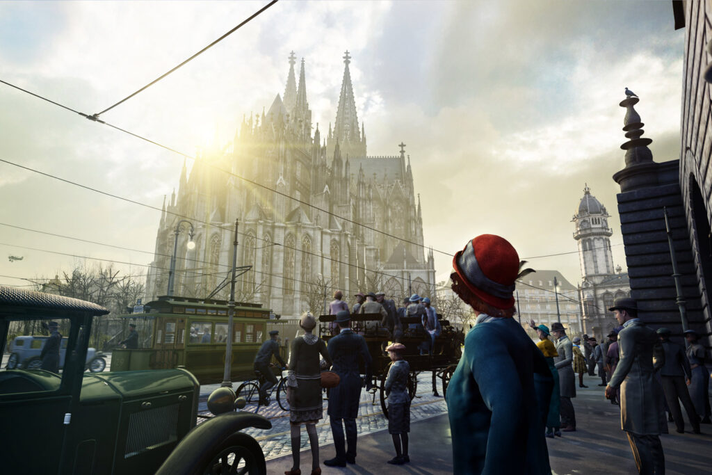 Während der VR-Tour erlebst du Köln in den goldenen 20ern. - FemNews.de - Bild: TIMERIDE GmbH